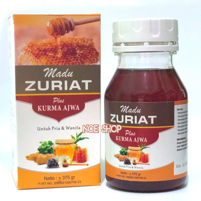 Madu ZURIAT Plus KURMA AJWA 375gr - MADU ZURIYAT Program Hamil Pria Wanita Hormon Kesuburan Pasutri-2
