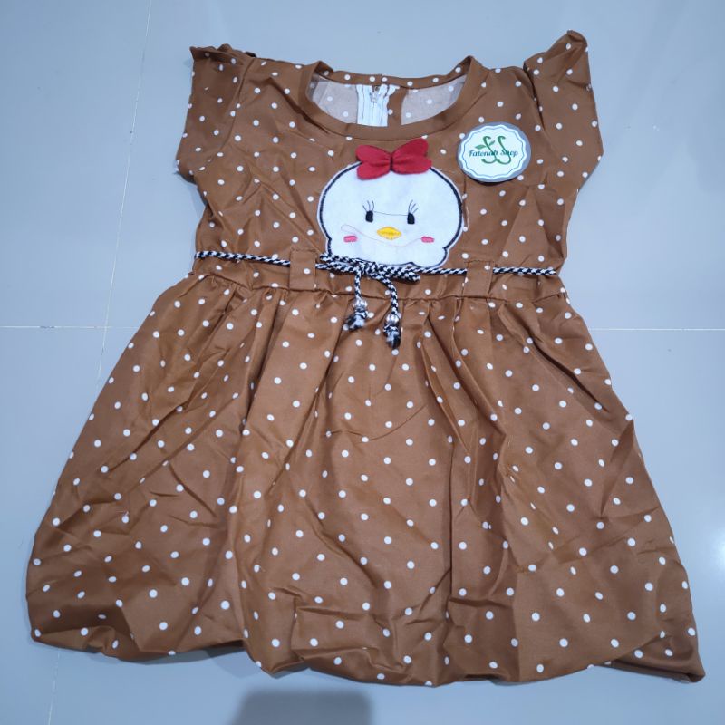 Dress balon anak 1 2 tahun baju anak cewek perempuan ( dress balon dopi )