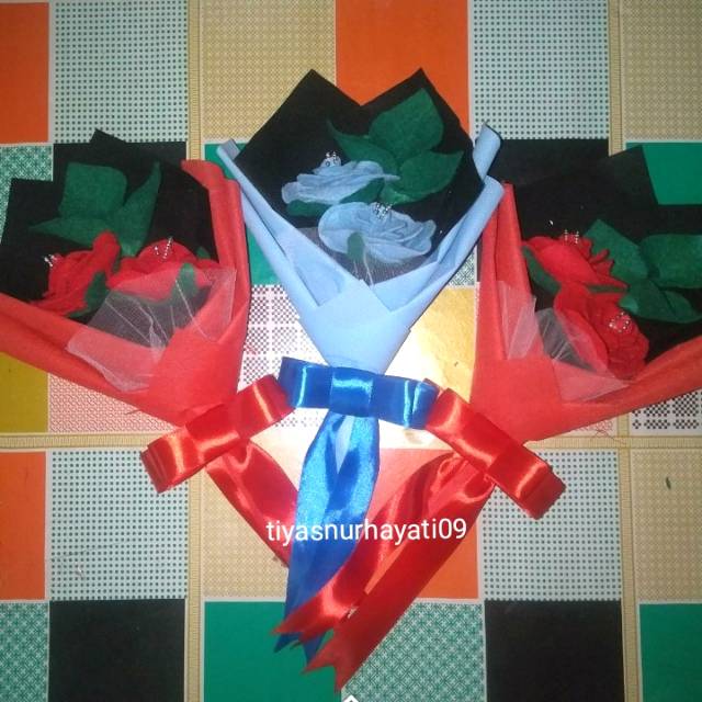 Buket Bunga Flanel isi 2 Tangkai