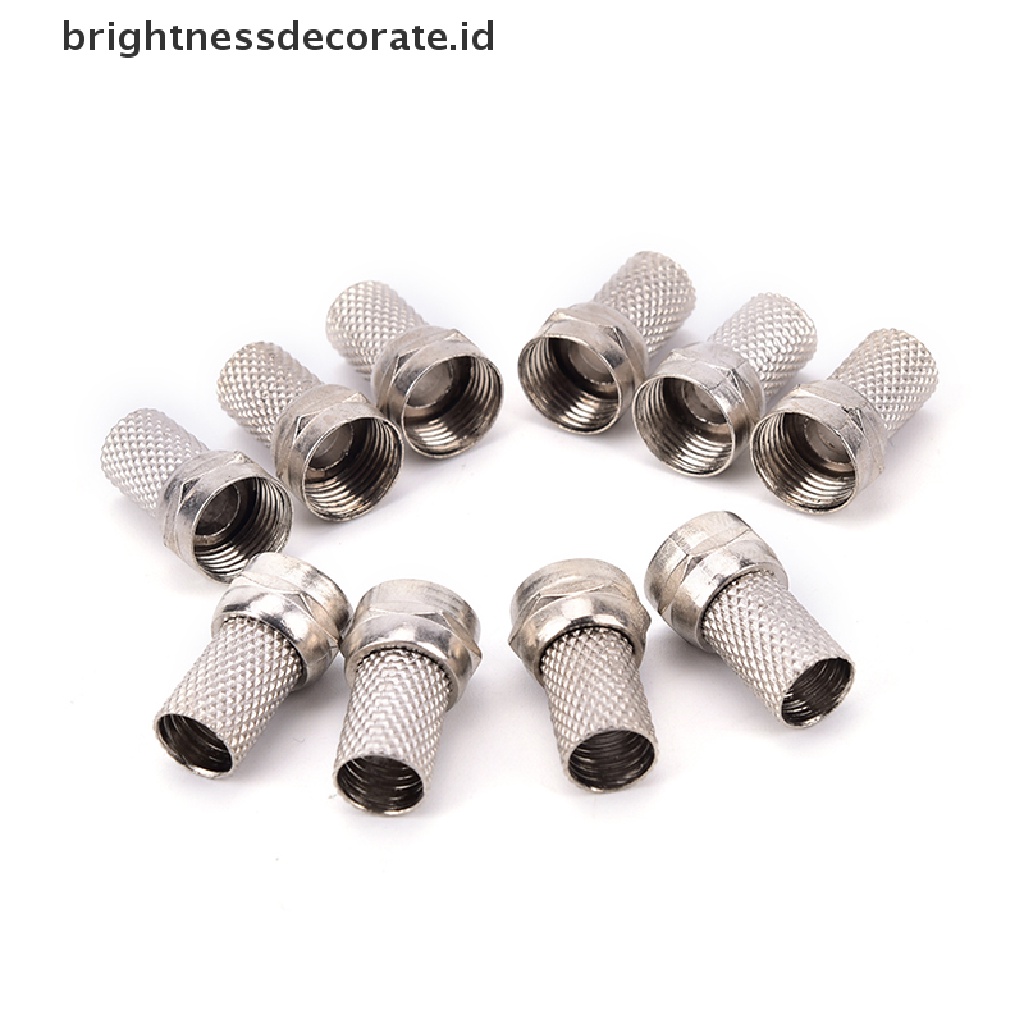 10pcs Rg6 F Satelit Tv Konektor Plug Coax Aerial