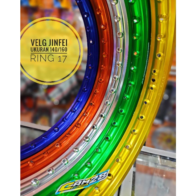 VELG JINFEI TDR SCARLET TAKEGAWA RING 17 UKURAN 140 160 GOLD MERAH BIRU UNGU ORANGE SILVER HIJAU HIT