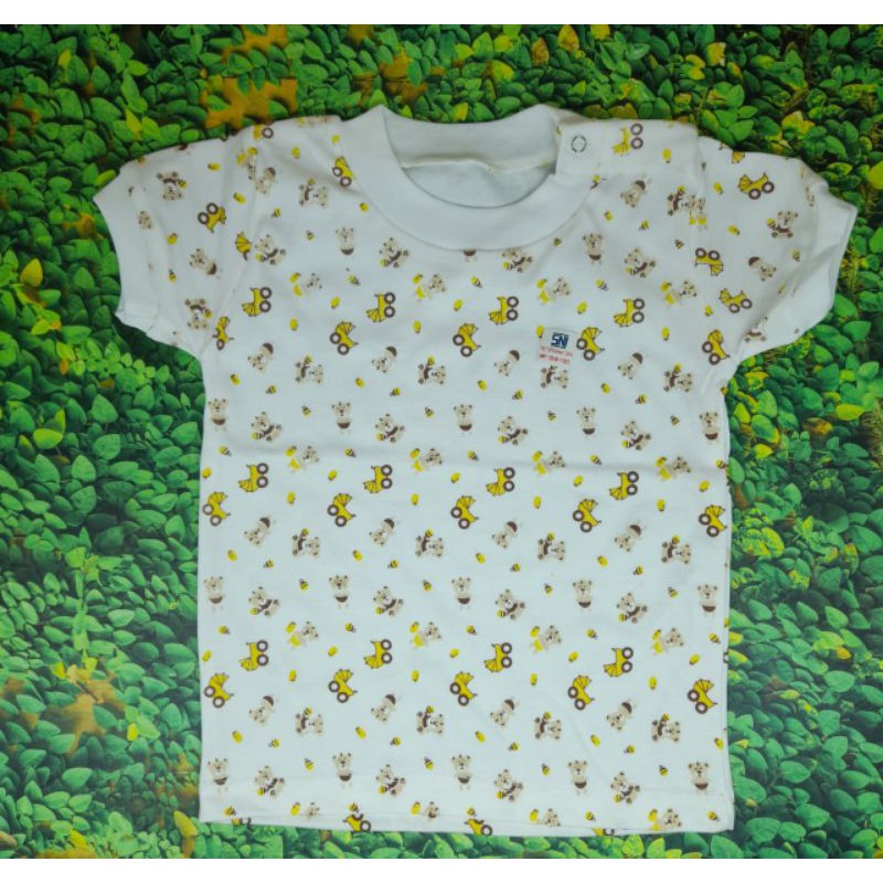 Baju Bayi / Atasan Tangan Pendek Motif Kancing Samping