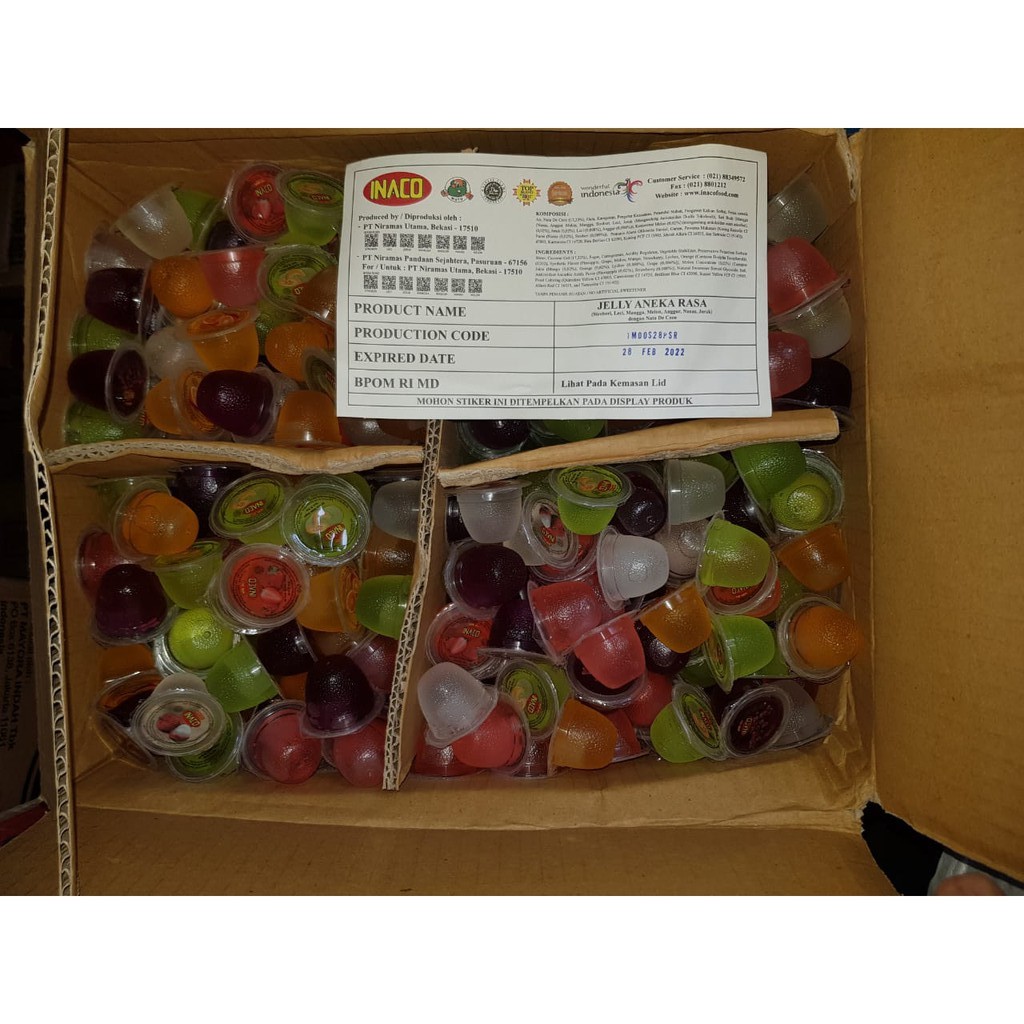

Lezatoz_Genz Inaco Jelly Mix Fruit 1/2Kg 500Gr Contents 33Amat)
