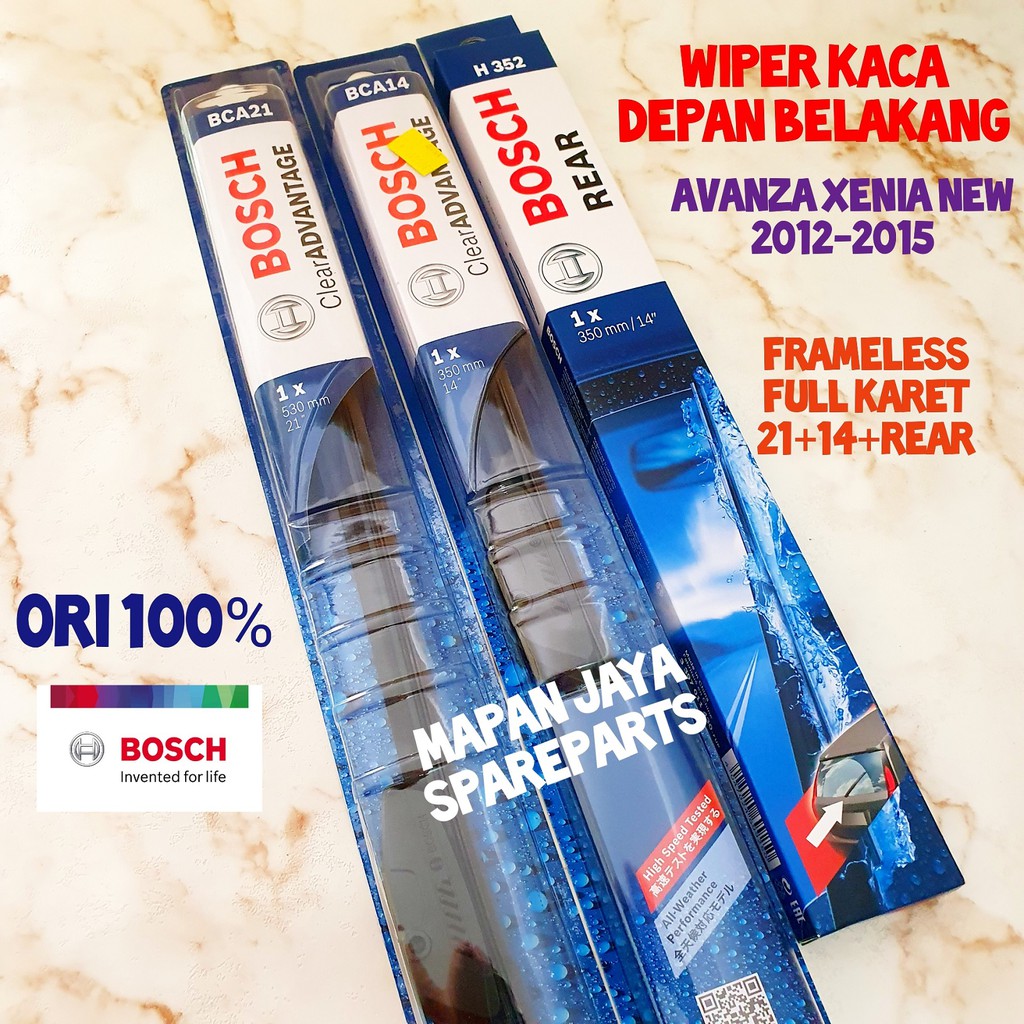 BOSCH WIPER DEPAN - AVANZA / XENIA (2012-2021) FRAMELESS PISANG