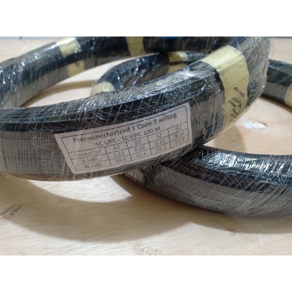 Kabel Precon 100Meter SC UPC / Kabel Fiber Optik 1 Core 100M Siap Pakai