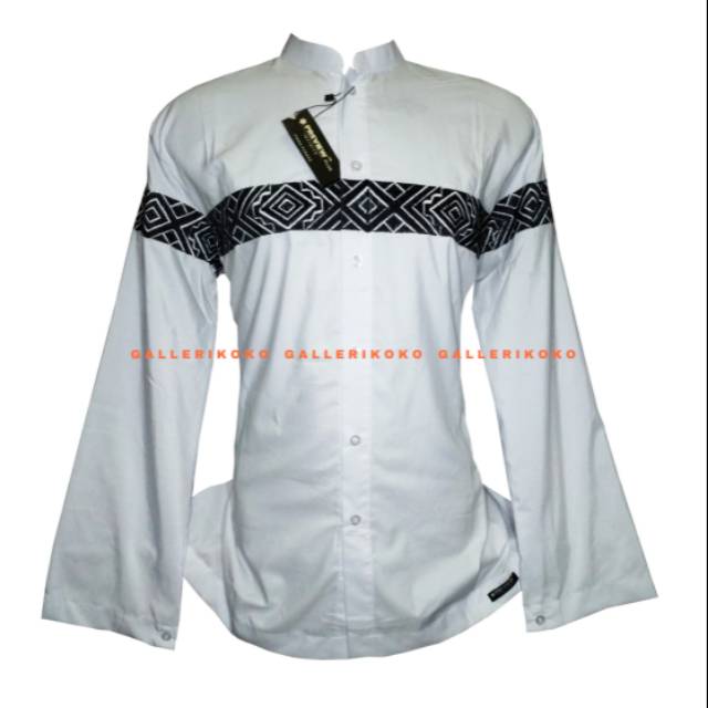 Baju koko preview infinite itang yunasz putih lengan panjang