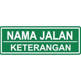 

✨BISA COD✨ Rambu Nama Jalan. Rambu Tulisan Tambahan Dibawah Rambu Utama. 60x20cm