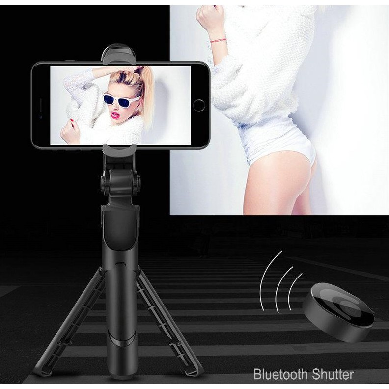 TONGSIS + TRIPOD Bluetooth Selfie Stick Remote Wirelles XT-09S - Tongsis XT-09 (2 TYPE)