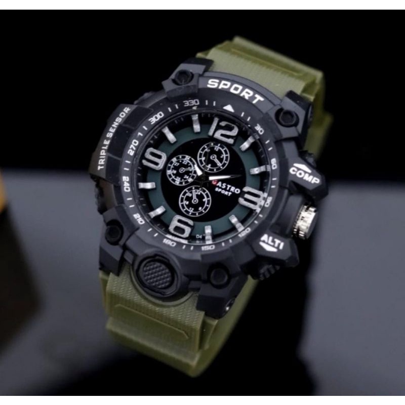 Jam Tangan GSTR Pria Rubber Analog Terlaris Jam Tangan Anti Air Shock