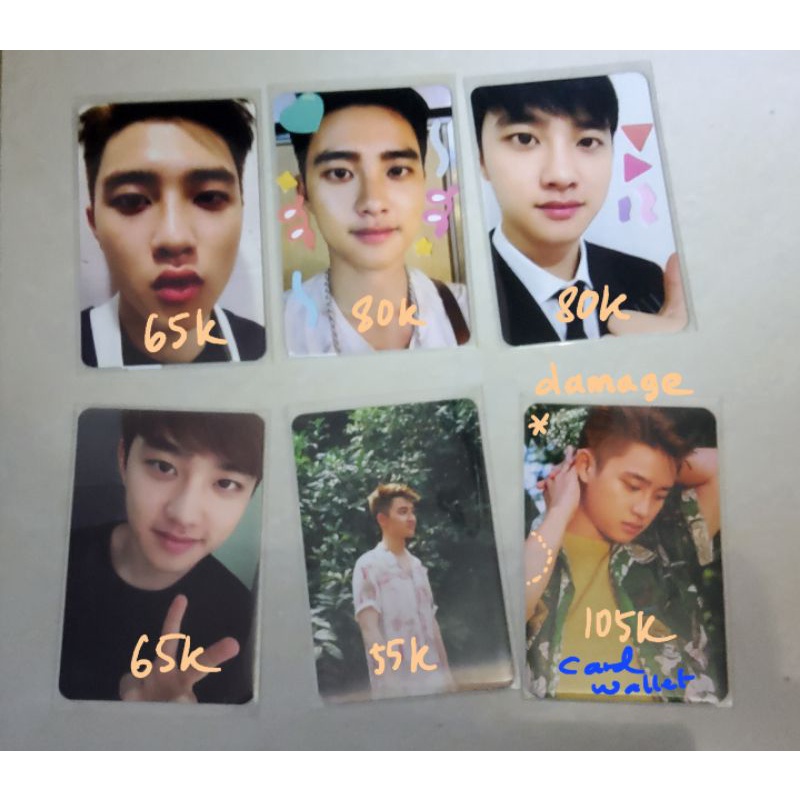 photocard d.o do kyungsoo exo the war private ;  b ver. ; card wallet kokobop ; exodus k ; love shot