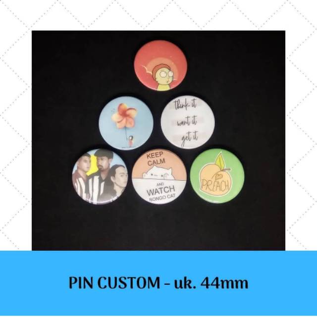 

Custom Pin Peniti uk. 44m Satuan / Pin Promosi 4,4cm