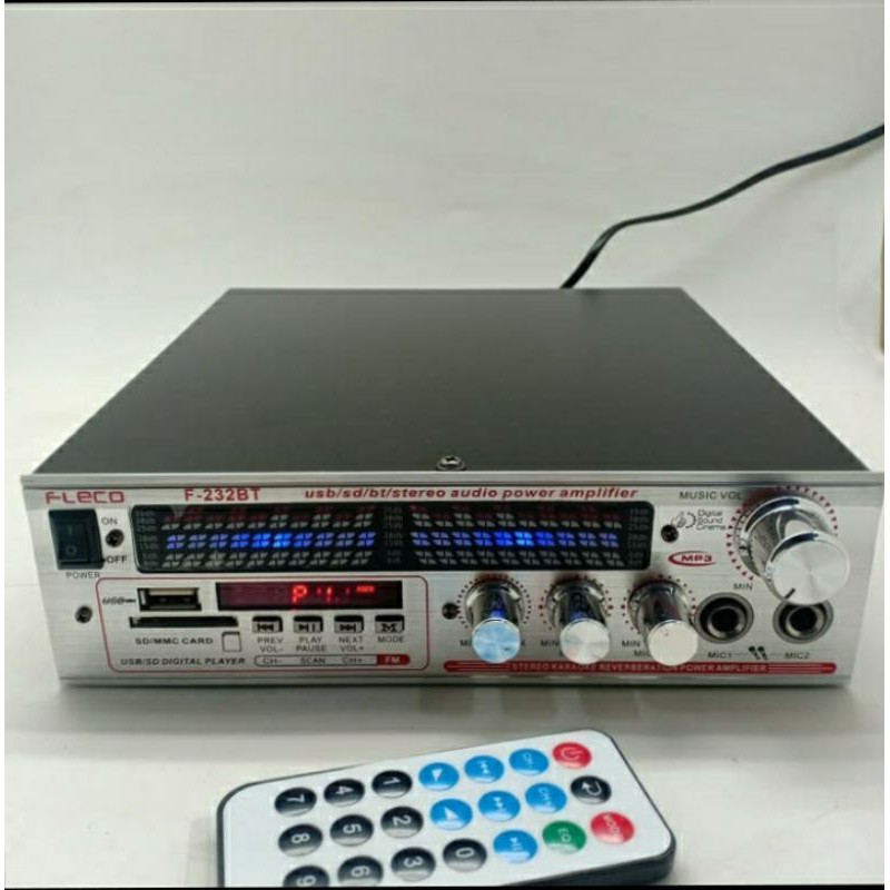 Amplifier Bluetooth Fleco F-232BT/ Amkplifier Karaoke fleco f-232BT