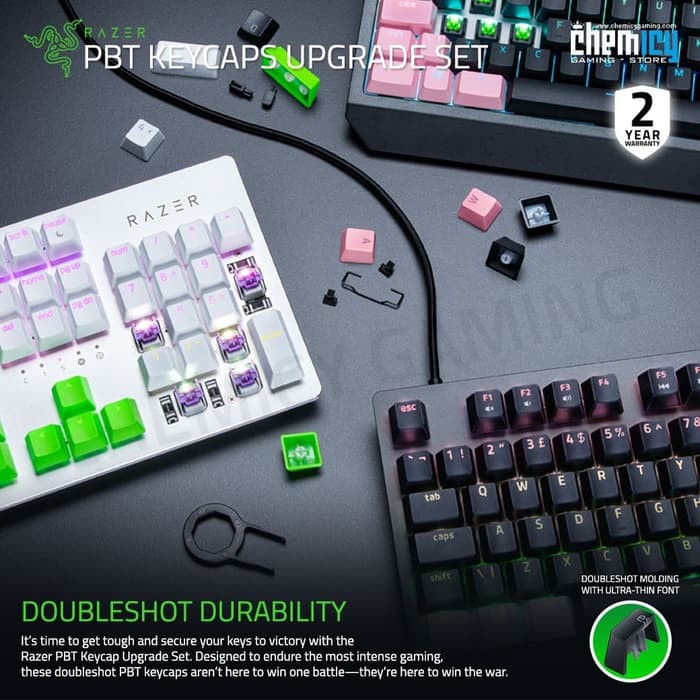 Razer Double Shot PBT Keycaps Upgrade Set For Mechanical Keyboard