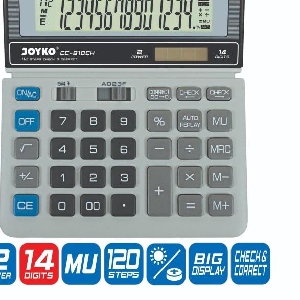 

❂ Calculator / Kalkulator Joyko CC-810CH / 14 Digits / Check Correct ✱