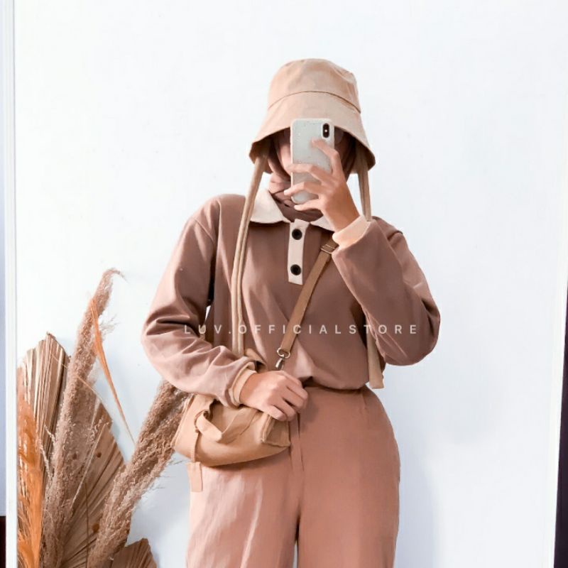 Sweater Polo Shirt Sweater korea / Kimi Polo Shirt by Luv