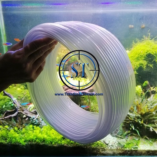 Selang Gelembung Udara Elastis Aerator Tube Air Pump 1 Meter Airasi Aquarium Kolam Ikan Eceran Meteran 3/16 inch