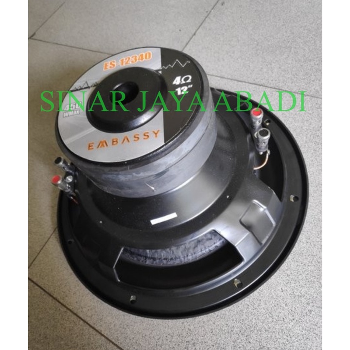 SPEAKER Subwoofer MOBIL Embassy Triple Magnet ES12340 ORIGINAL