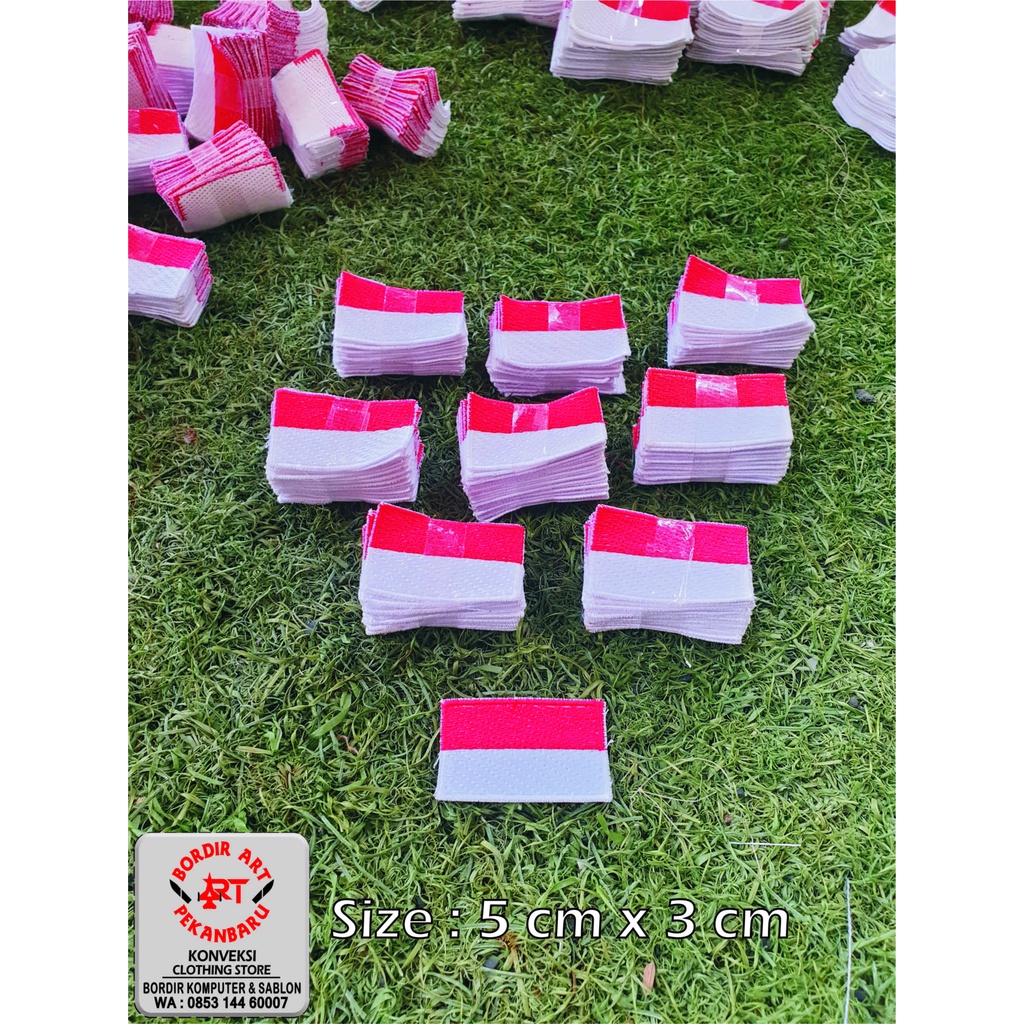 bordir komputer bordir bendera merah putih bordir baju bordir logo bordir emblem bordir patch bordir