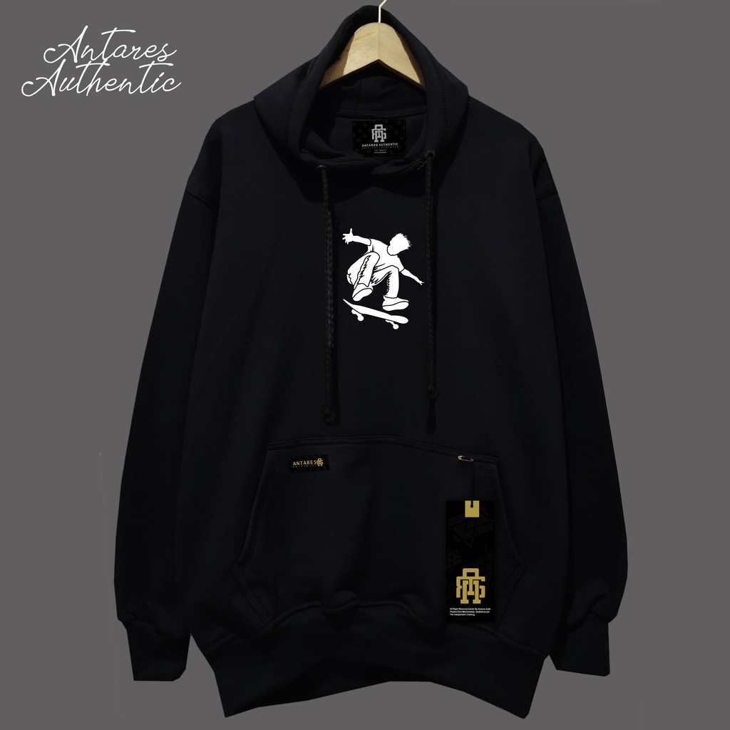 SWEATER HOODIE SIZE JUMBO XXL-XXXL OVER SIZE ANTARES AUTHENTIC-SKATE