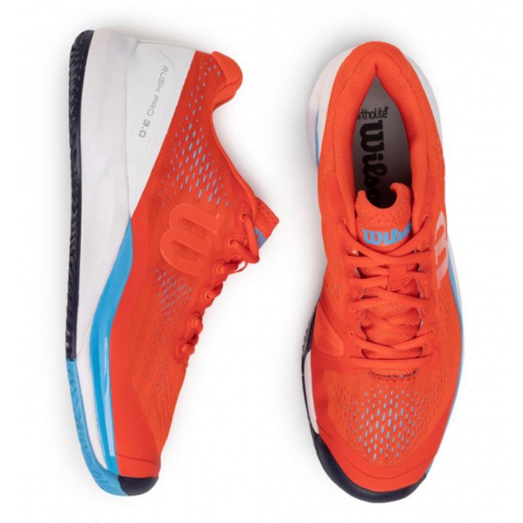 Wilson pro rush 3.0 “ orange blue “ ( sepatu tennis ) cowok BNIB