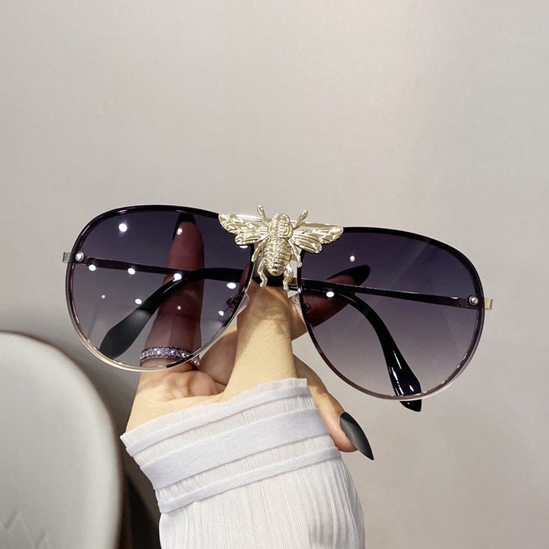 Kacamata Hitam Aviator Bahan Metal Gaya Retro Untuk Pria Dan Wanita