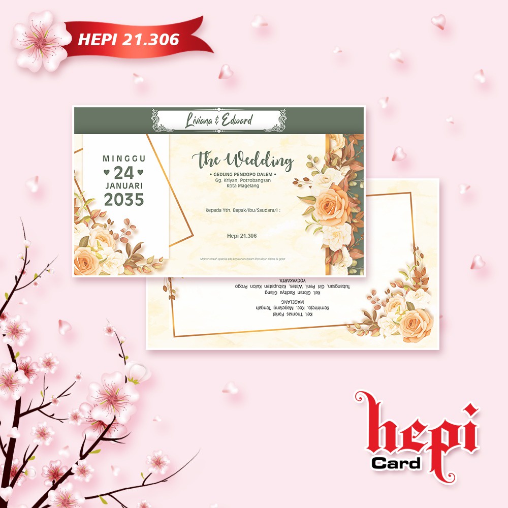 CETAK  UNDANGAN HEPI 21.306 / UNDANGAN KOSONG / FREE FILE SETTING