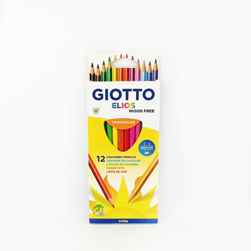 

Pensil Warna Giotto Elios Wood Free Tringular Colored Pencil 12