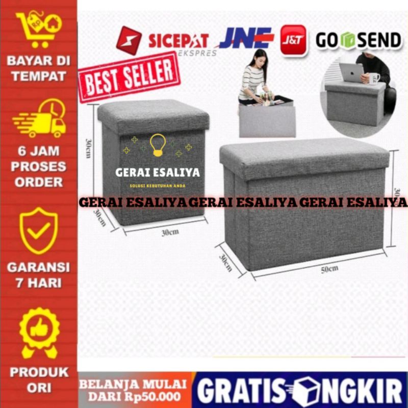 Stool Sofa Box Kotak Penyimpanan Barang Multifingsi