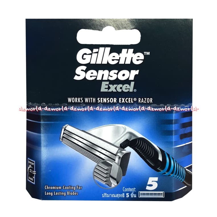 dzw3125 Gillette Sensor Excel Refill 5Pcs Isi Ulang Pisau Cukur Gilette Excel