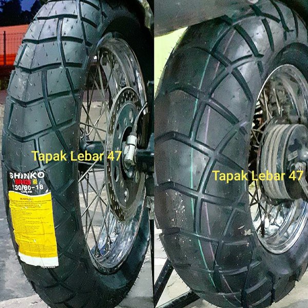 Barang Ban Shinko SR428 130 80 18 plus 180 80 14 Paketan Street Cruiser Scrambler Custom bukan