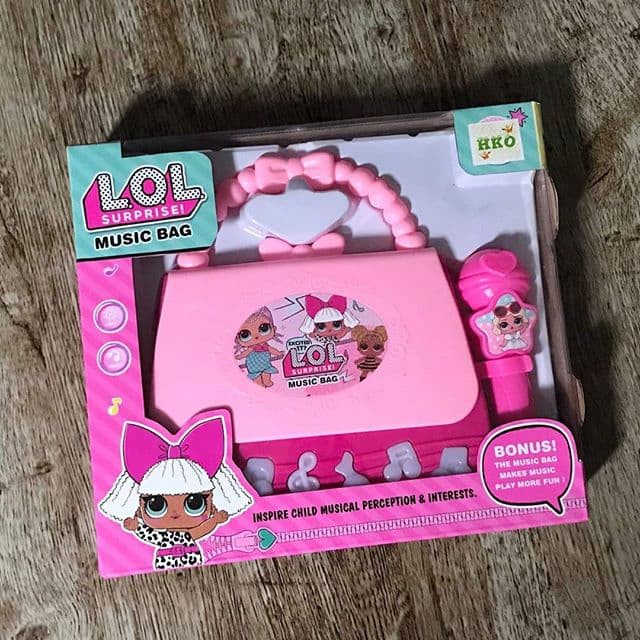 harga grosir Mainan Anak Perempuan Microphone Music Bag LOL Surprise Tas Koper Mic