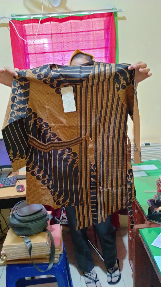 M-l-xl-xxl Batik Wanita Asj Sa Hrb026 Kenongo Kemeja Tosca Pendek