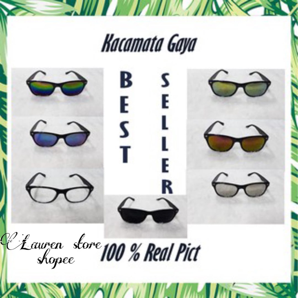 Kacamata hitam bening / kacamata wanita pria / kacamata lensa bening / kacamata wanita pria / kacama