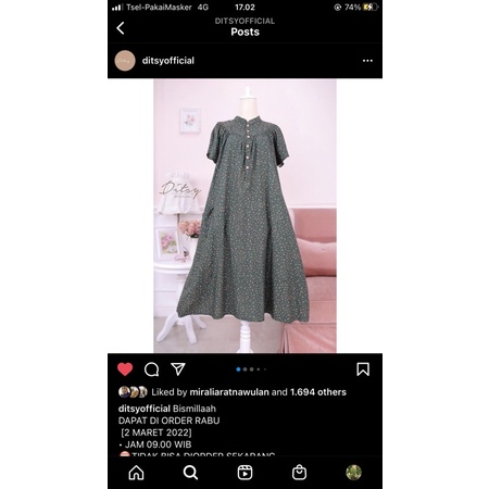 flakes nightdress ditsy