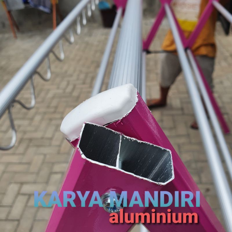 TURBO - Jemuran Baju Super Kokoh / Pakaian / Lipat / Aluminium Warna /180 CM / 1,8 Meter / 1,8 M