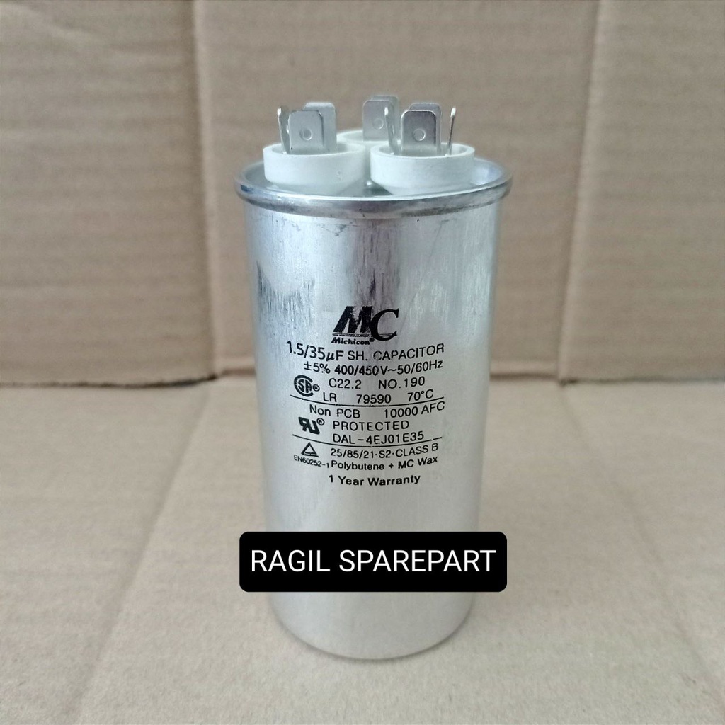 (BAYAR DITEMPAT) KAPASITOR AC 1,5/35 UF (MERK MC)