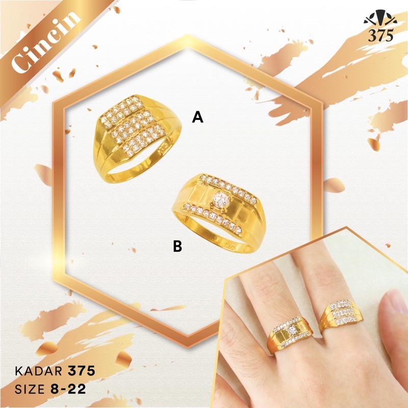 Cincin fashion lebar bisa untuk cincin laki ukuran besar