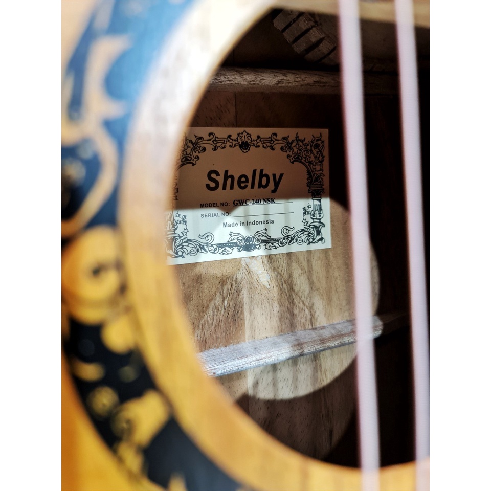 Gitar Akustik Merk Shelby Original Tipe GWC-240 NSK Senar String Trusrod Murah Jakarta