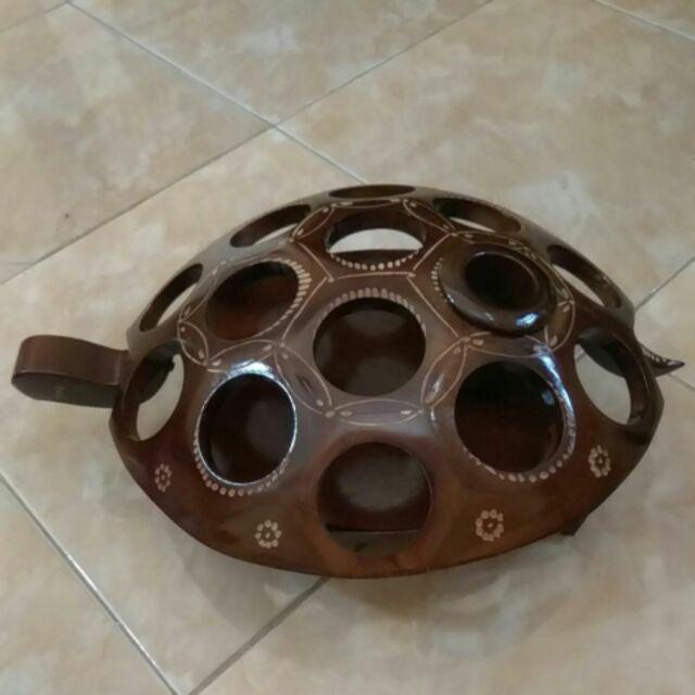 Tempat Aqua Gelas Bentuk Kura-kura Teratai Dll Kayu Jati | Kado Nikah| Hiasan Rumah Unik
