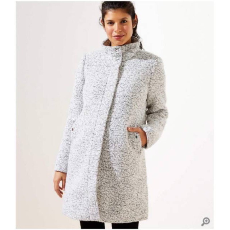 loft marled moto coat