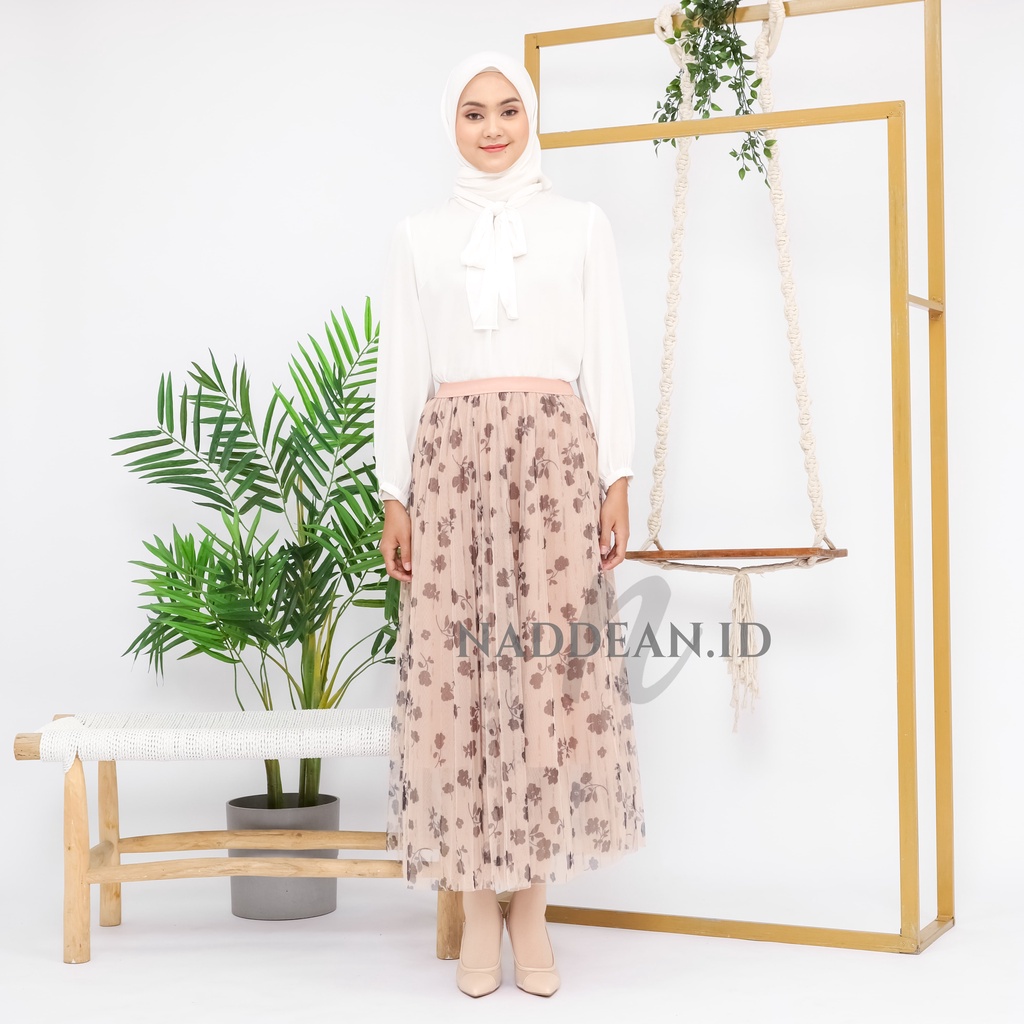 Rok Tutu Import/ Maxi Skirt Motif Bunga