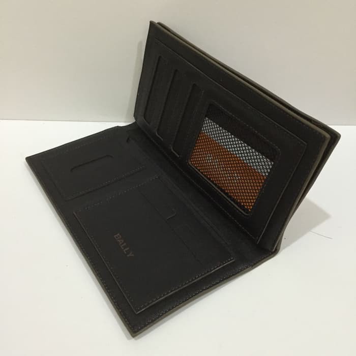 Promo Dompet Kulit Pria BALLY 3272 BLACK   Dompet Panjang Import New
