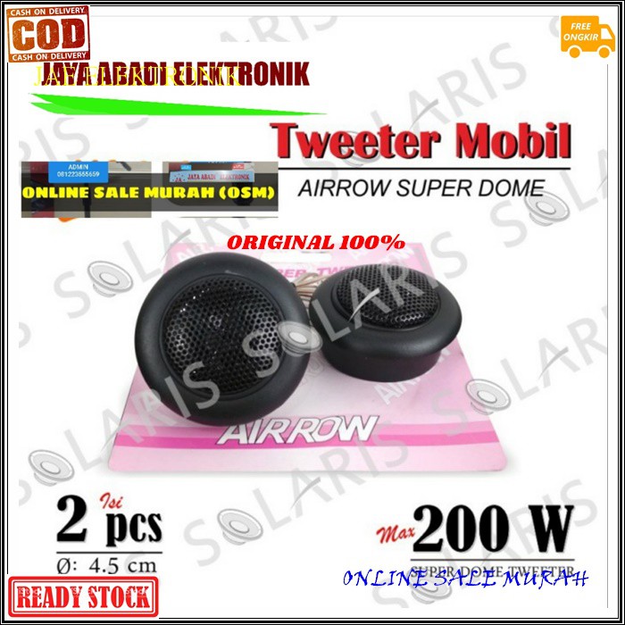 G516  Speaker piezo tweeter super treble ORIGINAL twiter spk mini mobil car audio sound musik suround magnet surround tambahan piezoo pasif suara coil booster AIRROW  sepasang adalah satu set  Bisa DIPAKAI SEGALA JENIS AUDIO  1 set isi 2 pcs Diameter 4cm