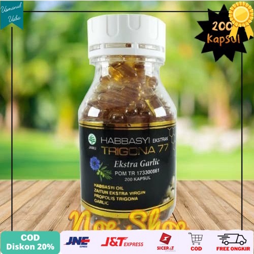 

◾COD◾ Habbasyi Trigona 77 Habbatussauda + Zaitun Propolis Garlic 200 Kapsul