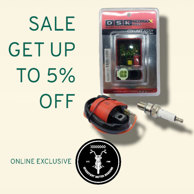 Paket Cdi racing koil dan Busi Megapro new - Megapro mono - Megapro new mono shock - Megapro new 201