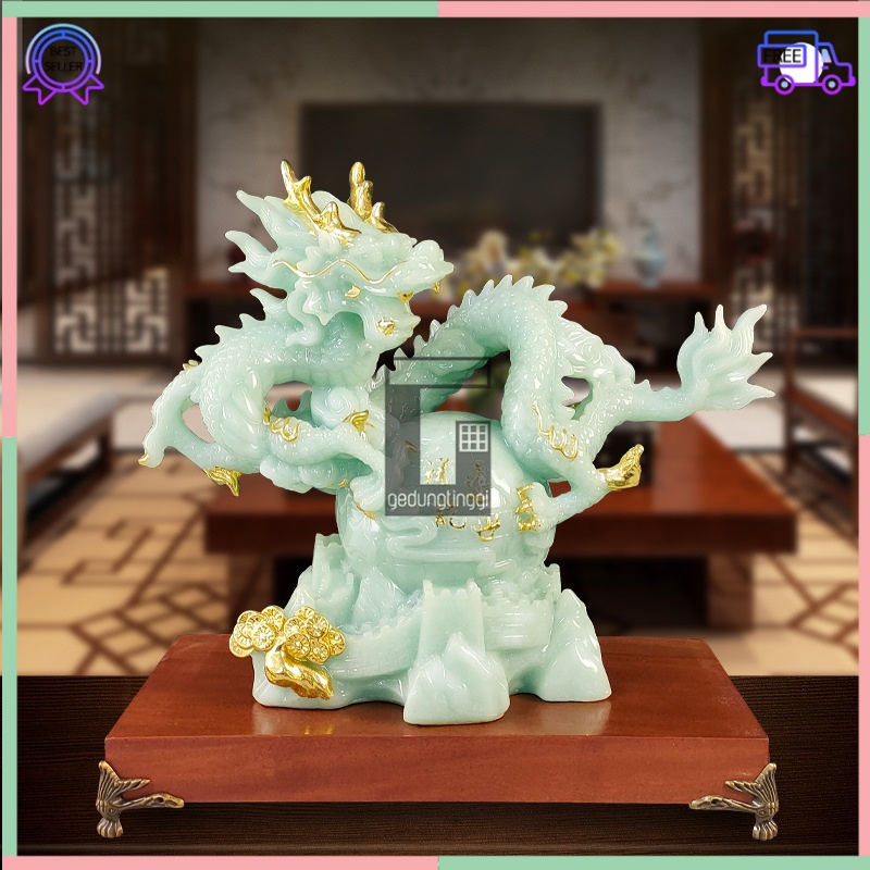 Patung Pajangan Hiasan Hadiah Kado Shio Dewa Naga Air Meja Kayu Kantor Benda Gelang Fengshui Fengsui Feng Shui Rejeki Hoki Keberuntungan Emas Mas Kuningan Batu Giok Resin Cina Rupang Tasbih Buddha Budha Amitabha Statue Necklace Aquarium Mini Kecil Besar