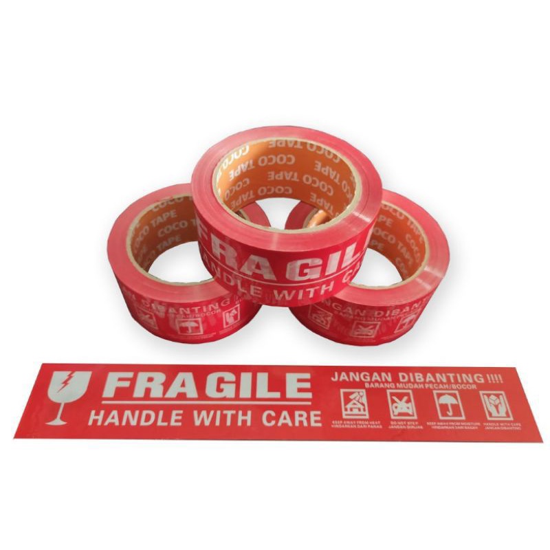 

LAKBAN FRAGILE MERAH/LAKBAN FRAGILE PUTIH
