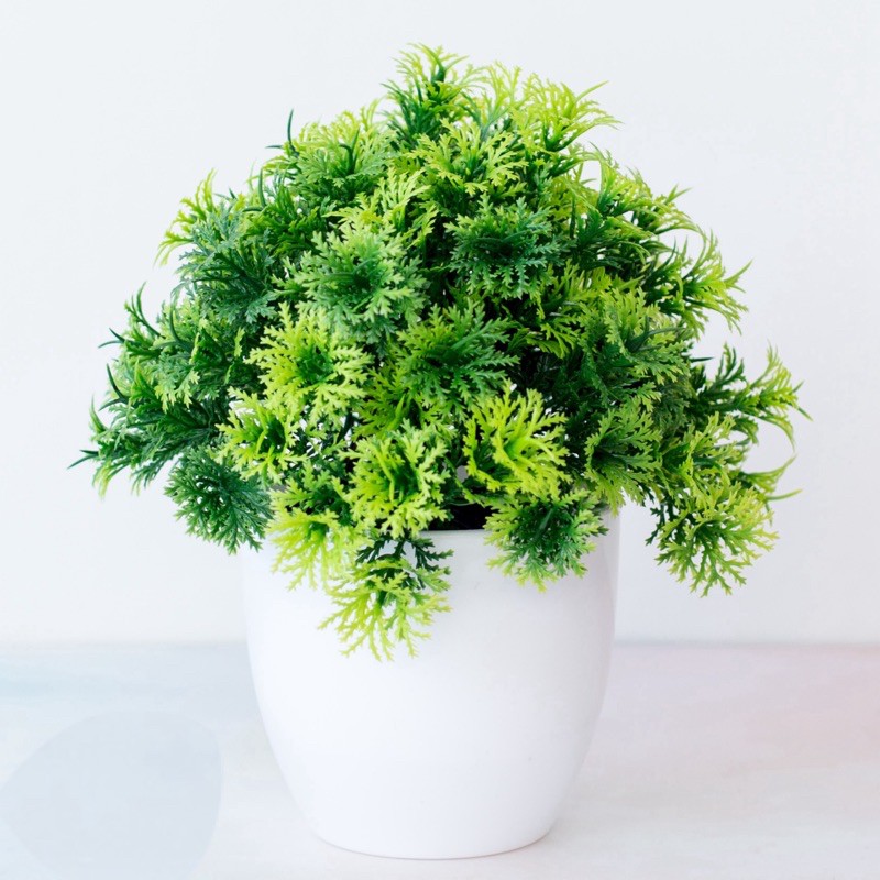 COD /POT TANAMAN  BUNGA HIAS BUNGA DEKORASI RUANGAN BUNGA PLASTIK HIAS P2040-HIJAU