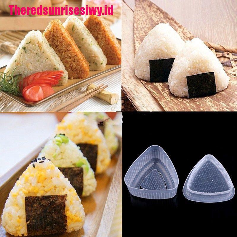 1 set Cetakan Nasi Bento Bentuk Segitiga Model Tekan Untuk Membuat Sushi