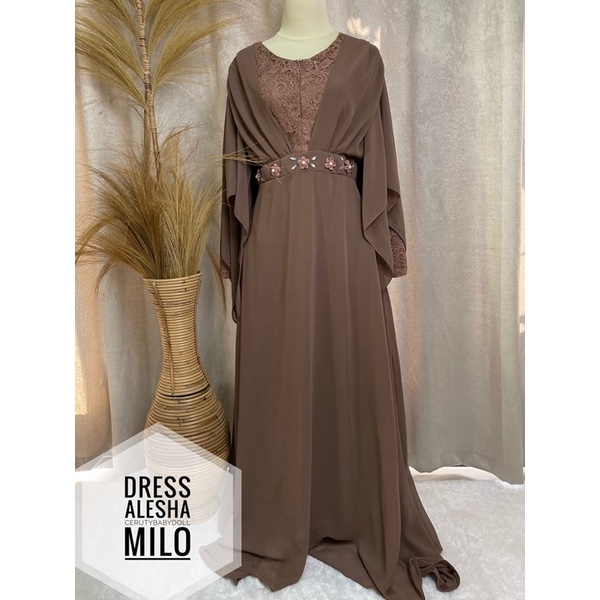 LastStok Dress Alesha Ceruty + brukat+furing